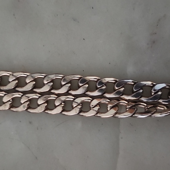 Heart Lock and Key Gold Tone Chain Pendant Necklace - Picture 6 of 16